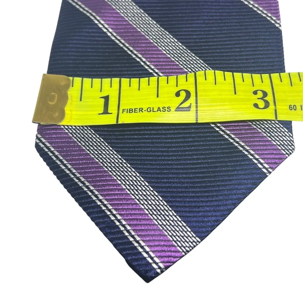 Brooks Brothers Silk Tie Mens OS‎ Blue Purple Striped Repp Made in USA England